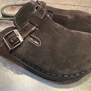 TATAMI by BIRKENSTOCK Oklahoma Brown Suede Leather Clogs Mules EU 39 US 8 UK 5
